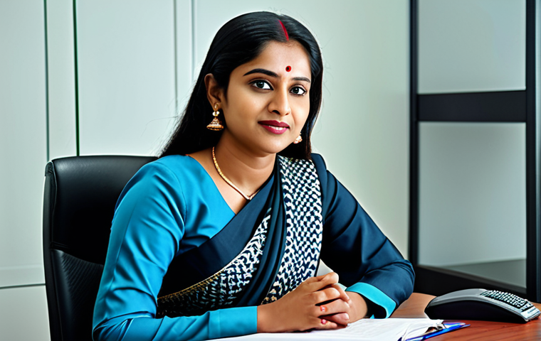 ** A businesswoman in a modest saree, sitting at a desk in a modern Dhaka office, fully clothed, appropriate attire, safe for work, perfect anatomy, natural proportions, professional photography, high quality.

**
