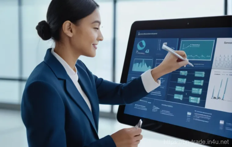 무역 전문가 커리어패스 - **Global Trade Harmony: A Digital Nexus**
    A wide, optimistic shot depicting a diverse group of m...