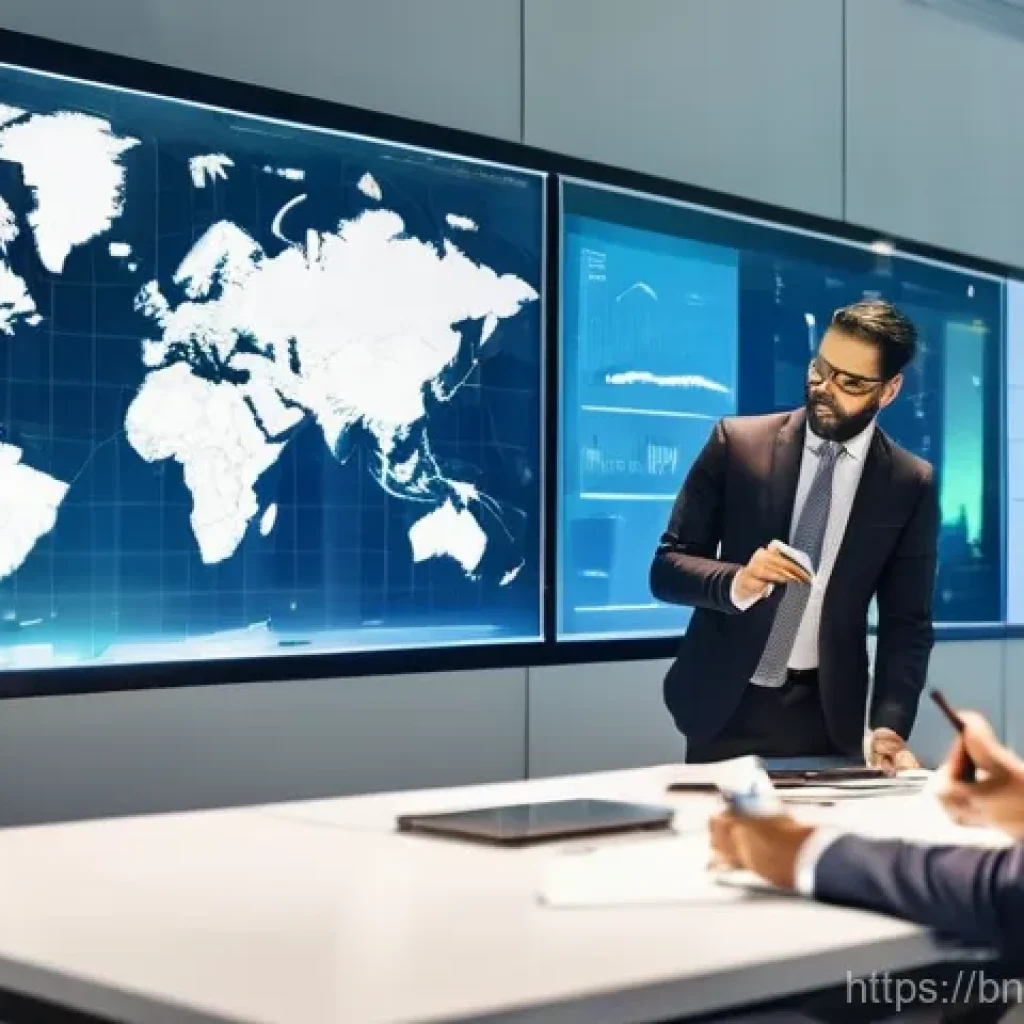 무역 실무자의 월간 업무 일정 - **Prompt:** A diverse group of business professionals (men and women of varying ethnicities and ages...