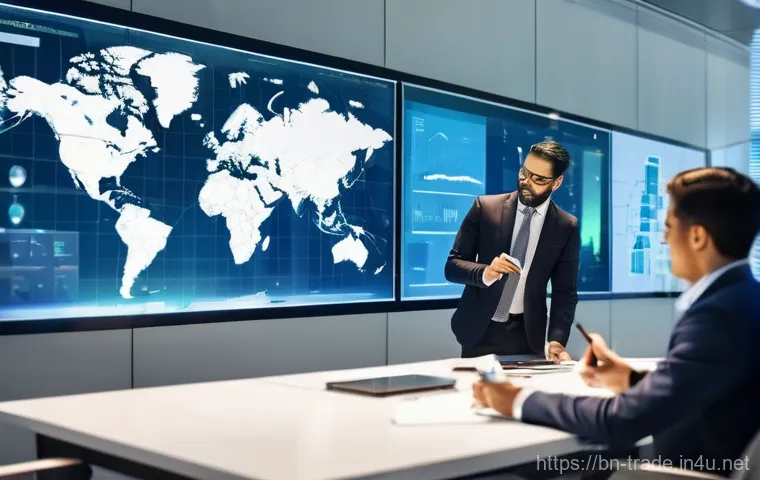 무역 실무자의 월간 업무 일정 - **Prompt:** A diverse group of business professionals (men and women of varying ethnicities and ages...