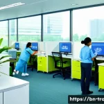 무역업계에서의 CSR 사례 - A modern corporate office environment focused on employee welfare: diverse Bengali employees wearing...